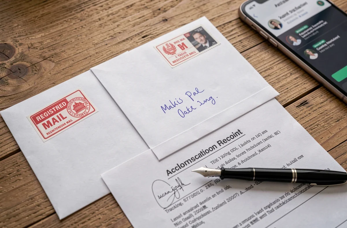 Comparaison entre lettre recommandée et lettre remise en main propre avec accusé de réception