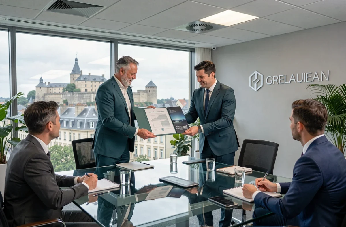 Expert-comptable d'Exco Valliance à Besançon en présentation client avec la Citadelle de Besançon visible en arrière-plan