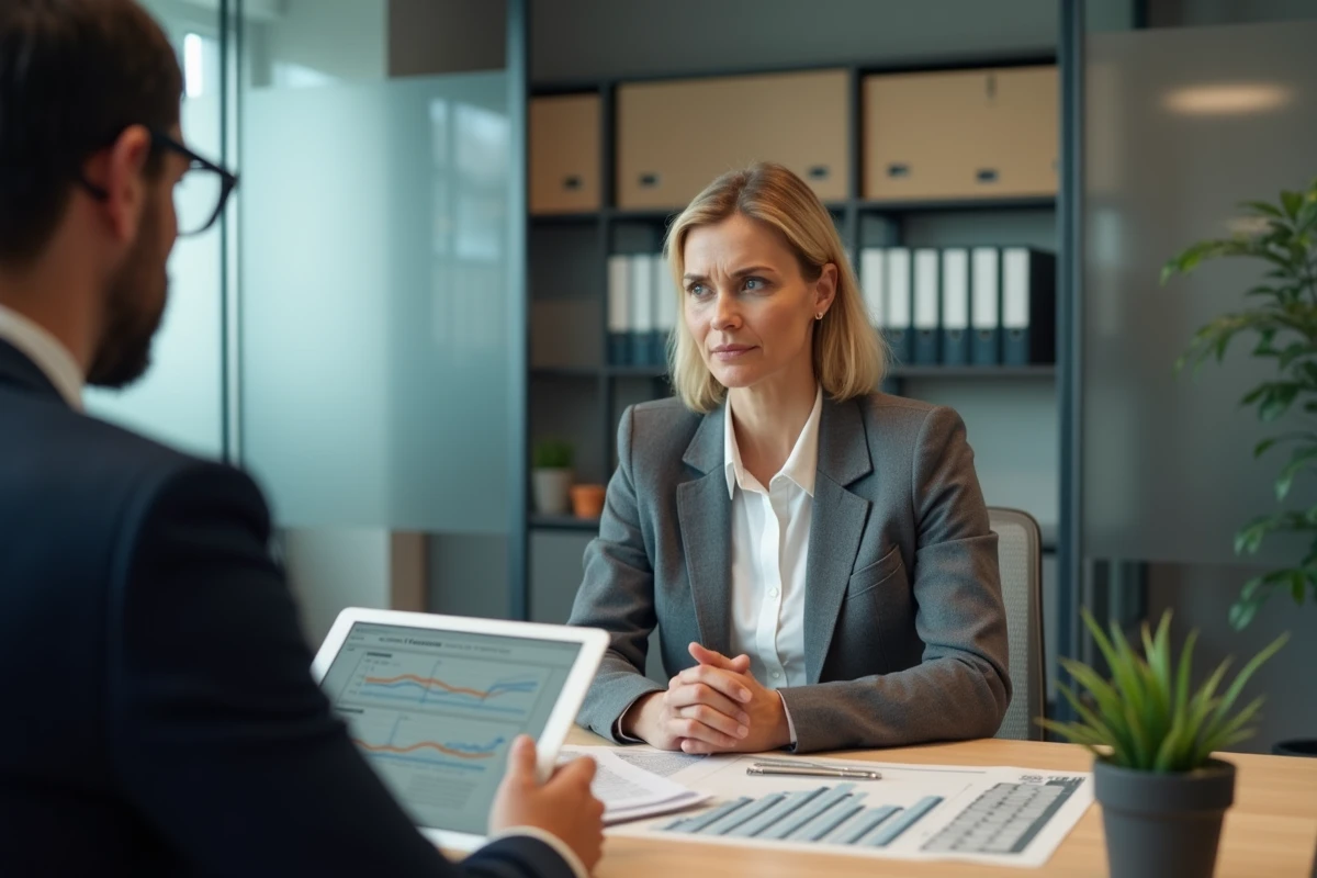 Micro-entrepreneuse en consultation avec un expert-comptable pour corriger des erreurs de gestion TNS et optimiser sa déclaration